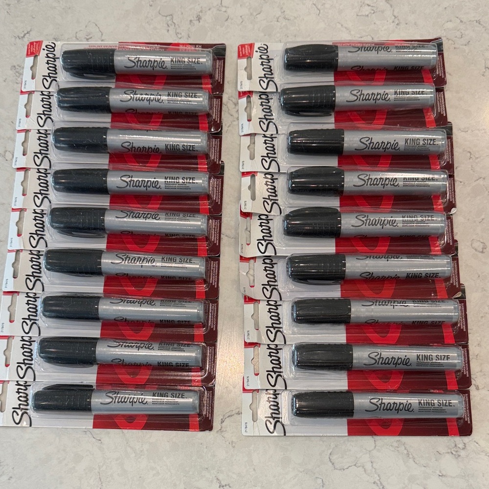 Sharpie King Size Permanent Markers Black 18